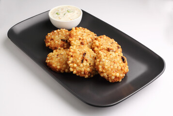 sabudana wada or vada, popular dish in India during festivals and fast