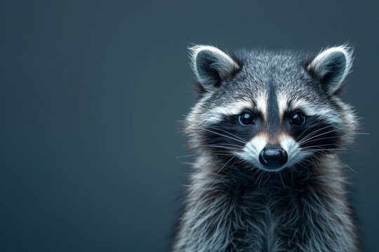 Miniature 3D raccoon masked face