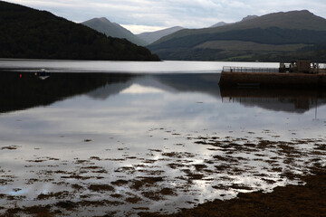 View of Loch Fyne from Inveraray the peer - Inveraray - Highlands - Scotland - UK