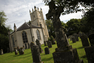 Glenorchy Parish Church and cemetery - Dalmally - Highlands - Scotland - UK