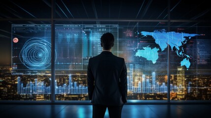Fototapeta premium Big Data Analytics for Business Growth, Analyze the role of big data analytics in driving business insights, decision - making, and competitive advantage