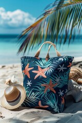 3D beach tote with accessories stylish
