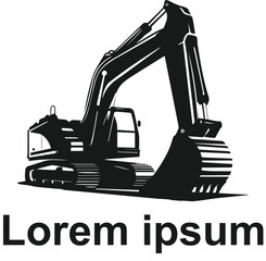 Vector excavator logo template vector icon