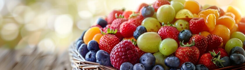 3D fruit basket vibrant summer mix