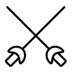 fencing Vector Line Icon Design