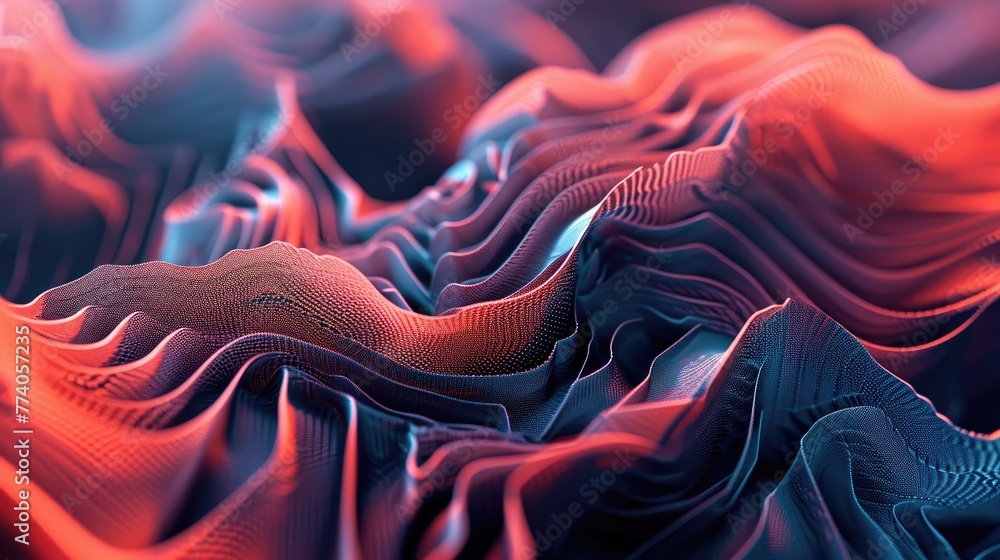 Fototapete Intricate 3D patterns creating a mesmerizing backdrop, Complex 3D designs forming a captivating background.
