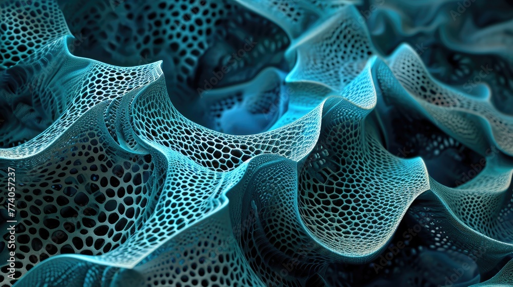 Fototapete Intricate 3D patterns creating a mesmerizing backdrop, Complex 3D designs forming a captivating background.