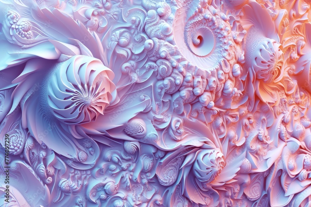 Fototapete 3D patterns background creating a mesmerizing backdrop, A captivating backdrop formed by intricate 3D patterns.