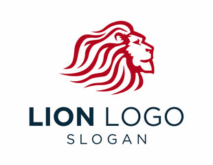 Logo about Lion created using the CorelDraw application. on a white background.