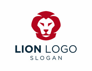 Logo about Lion created using the CorelDraw application. on a white background.