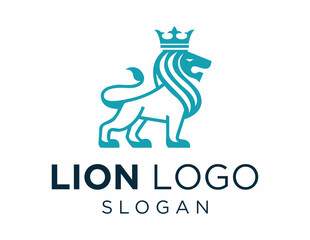 Obraz premium Logo about Lion created using the CorelDraw application. on a white background.