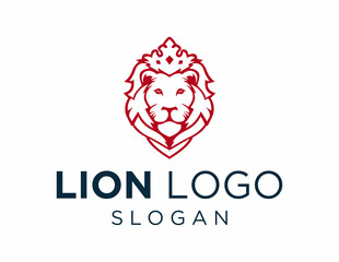 Logo about Lion created using the CorelDraw application. on a white background.