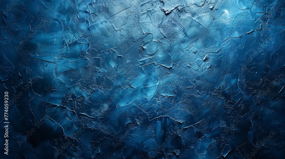 Poster The background of the canvas is blue with abstract texture