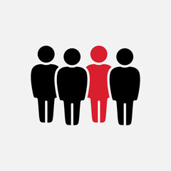 Symbol, people icon. Icon for infographics website design, logo, app, UI. Vector illustration