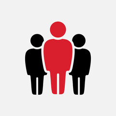 Symbol, people icon. Icon for infographics website design, logo, app, UI. Vector illustration
