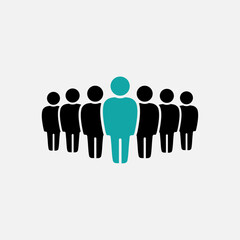 Symbol, people icon. Icon for infographics website design, logo, app, UI. Vector illustration