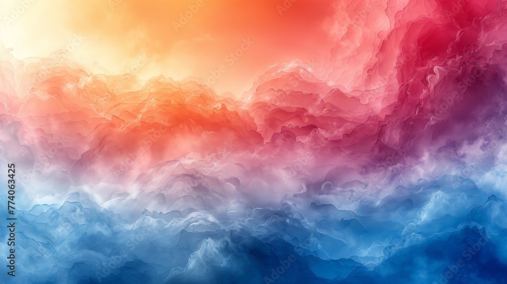 Aufkleber Design for multi-purpose watercolor background in modern format.