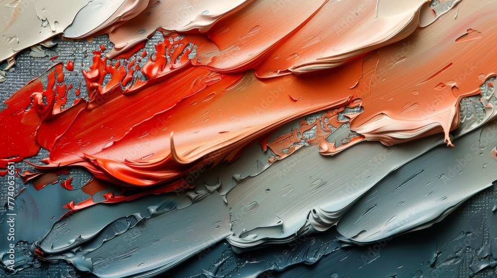 Poster texture painted in oil on canvas in an abstract style