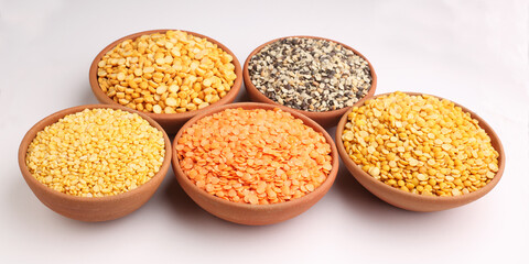 different varieties of Indian dals