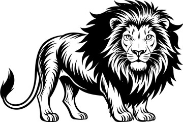 le-o-imponente--dourado-e-branco--ultrarrealista vector illustration