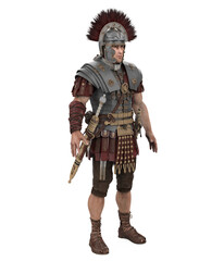 Roman Centurion Warrior Isolated