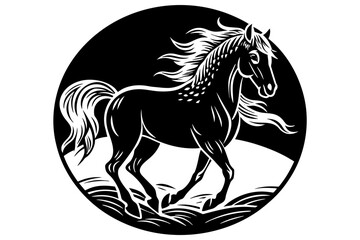 horse silhouette & -graphics--vector illustration