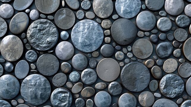 Abstract background with round peeble stones