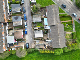 High Angle View of Aylesbury Town of England UK