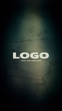 Barbed Wire Logo. Crime Opener for vertical Stories or Shorts Video