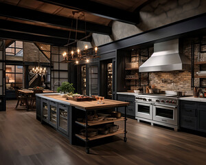 Luxury Kitchen with Wooden furniture