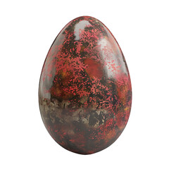 Easter egg in dark color on transparent background