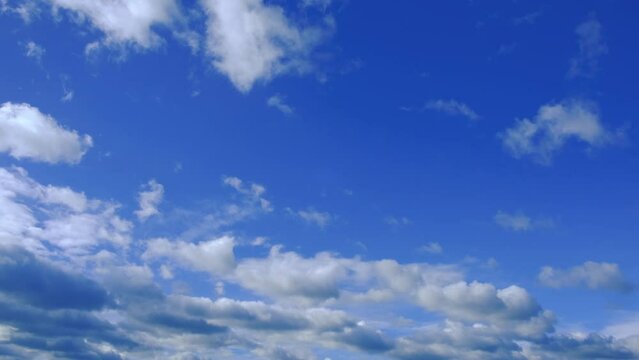 blue sky and white clouds, time lapse