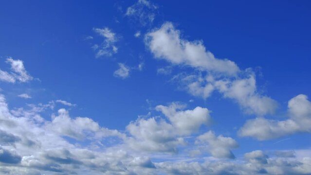 blue sky and white clouds, time lapse