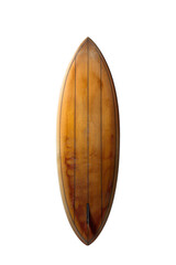 Decorative Surfboard with Wave Design Isolated