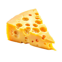 piece of cheese  PNG  on Transparent Background. Ai generated 