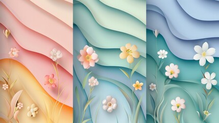  Abstract spring backdrops featuring minimalist shapes..jpeg
