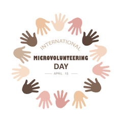 Obraz premium International micro volunteering day, April 14.