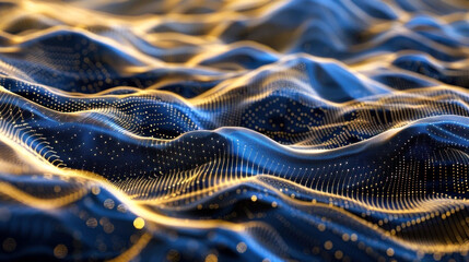 Explore a digital sea of tranquility with this stunning 3D wave pattern