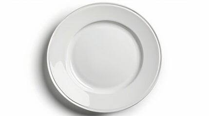 A white plate isolated on a white background