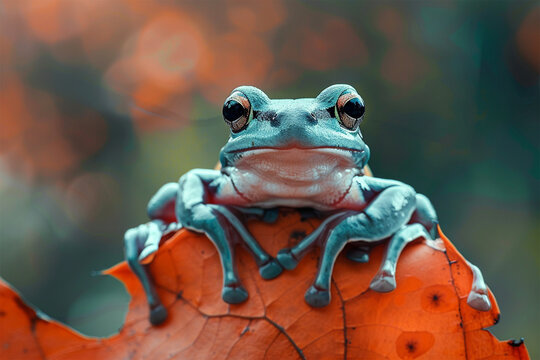 photo of a flying frog