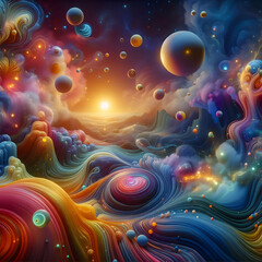 Fototapeta premium Space of space. Generative ai