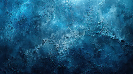 A Painting of a Blue Ocean With Waves