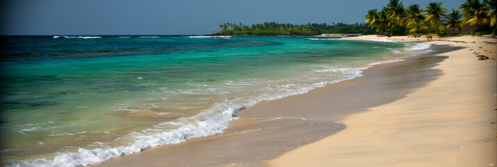 Tropical Beach Paradise with Pristine Sandy Shoreline