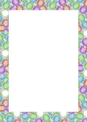 White Frame with Decorated Borders - 774085223