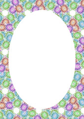 Circle Frame Background with Decorated Borders - 774085224