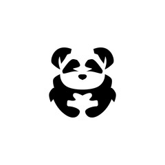 Simple sign of panda. Panda design template.