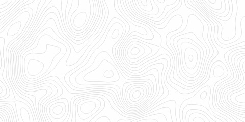 Vector geography landscape Topo contour map on white background, Topographic contour lines. Seamless pattern with lines Topographic map. Geographic mountain relief diagram line wave carve pattern.
