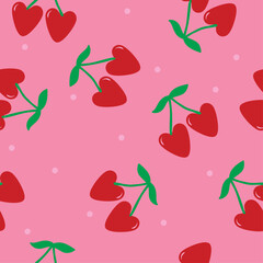 Vector hearts seamless pattern valentines day