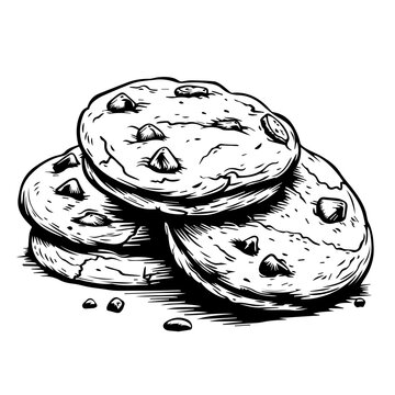 recommend clip art: Sketch of a Stack of Cookies Black Vector
                    