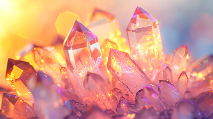 Golden Glow Crystal Cluster